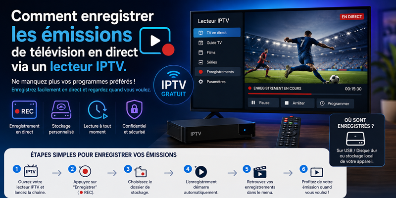Comment enregistrer les émissions de télévision en direct via un lecteur IPTV