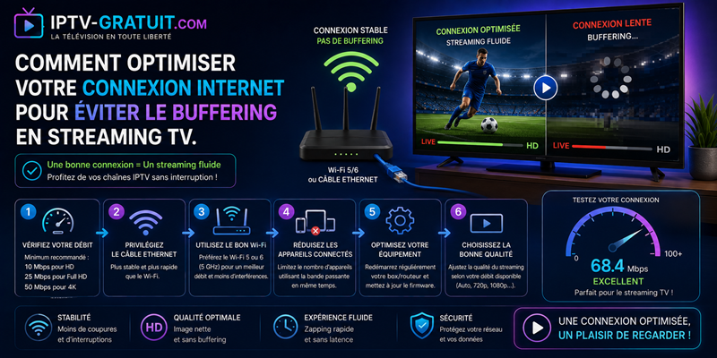 Comment optimiser votre connexion Internet pour éviter le buffering en streaming TV