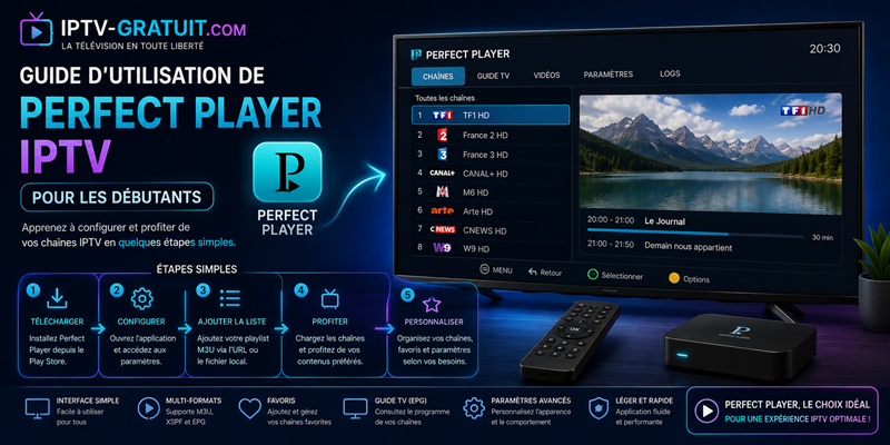Guide d'utilisation de Perfect Player IPTV pour les débutants