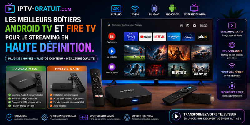 Les meilleurs boîtiers Android TV et Fire TV pour le streaming en Haute Définition