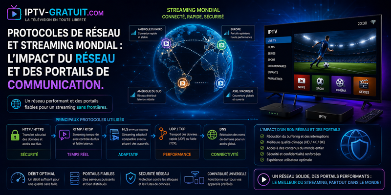 Protocoles de réseau et streaming mondial L'impact du réseau et des portails de communication