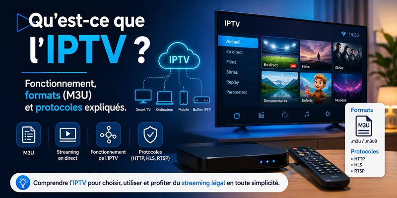 Qu'est-ce que l'IPTV Fonctionnement, formats (M3U) et protocoles expliqués