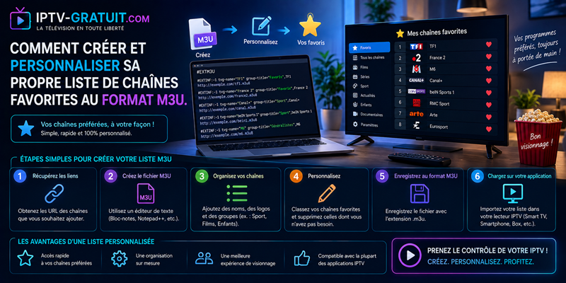 Comment créer et personnaliser sa propre liste de chaînes favorites au format M3U
