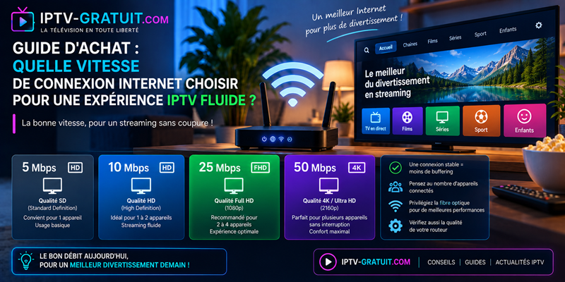 Guide d'achat Quelle vitesse de connexion Internet choisir pour une expérience IPTV fluide