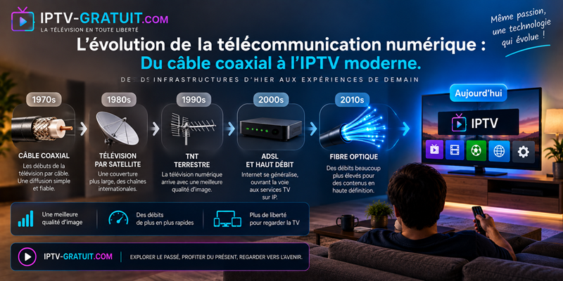 L'évolution de la télécommunication numérique Du câble coaxial à l'IPTV moderne