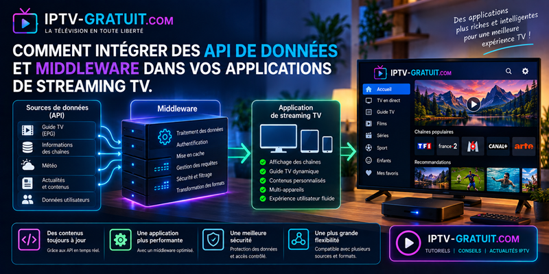 Comment intégrer des API de données et middleware dans vos applications de streaming TV